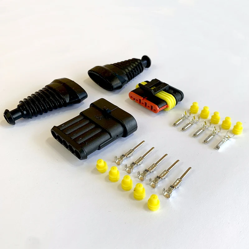 Kit connettore SuperSeal / 5 pin / con stivali in gomma
