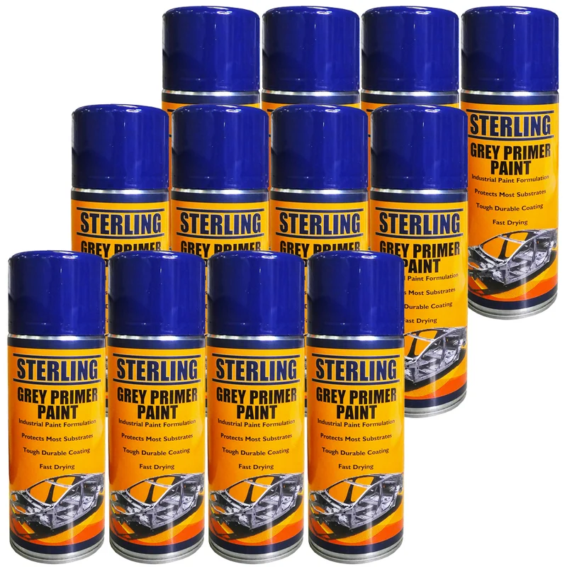 Grey Primer Paint Aerosol 400ml - Scatola da 12 lattine