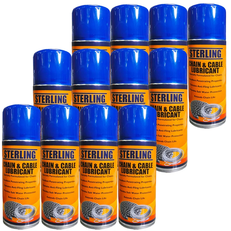 Lubrificante per catene e cavi 400 ml - Scatola da 12 lattine