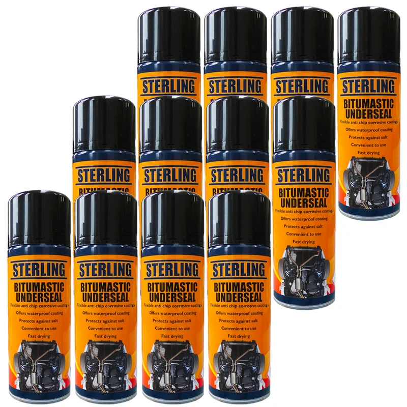 Bitumastic Underseal Spray 400ml - Scatola da 12 Lattine