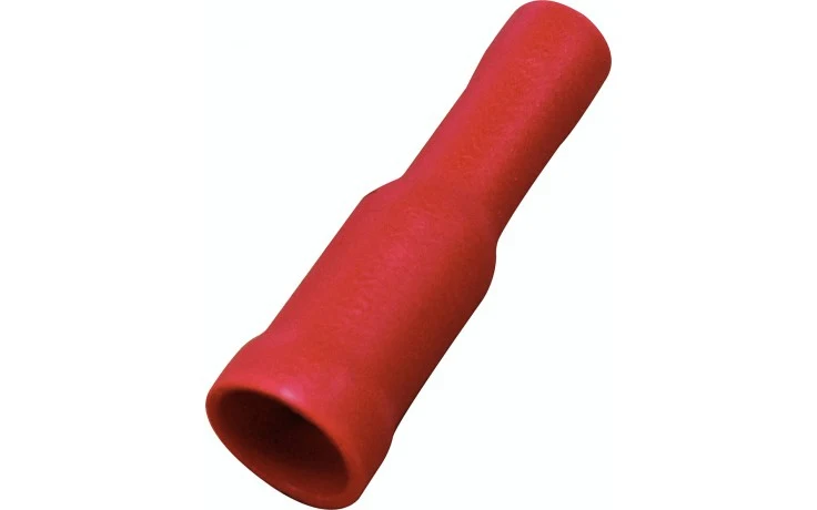 Terminale a cricchetto con presa a proiettile rossa 4.0 mm / Confezione da 100