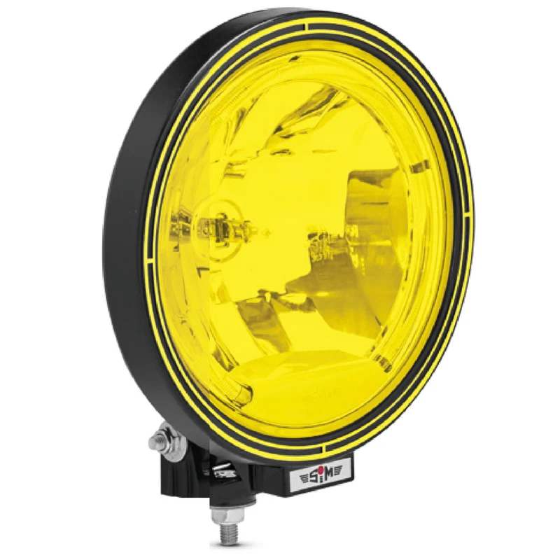 SIM 3227 Faro di guida rotondo con LED Halo / Edizione gialla da 9"