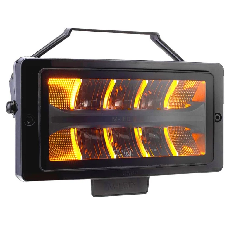 Lampada spot rettangolare Classic 220 con doppia luce di posizione