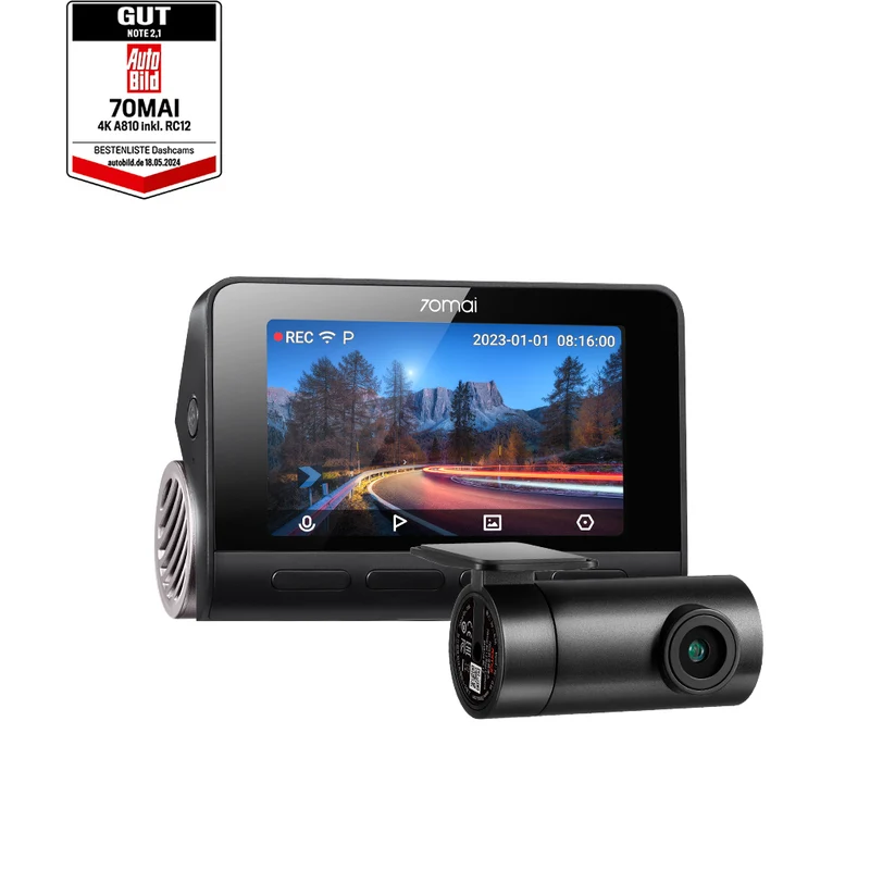 70mai Dash Cam 4K A810 con Sony STARVIS 2 IMX678, 4G LTE e supporto Dual HDR