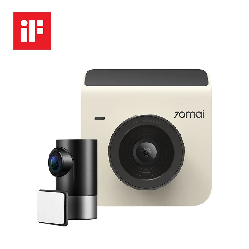 70mai Dash Cam A400 1440P QHD with 2-Inch Screen & Dual-Channel Supported