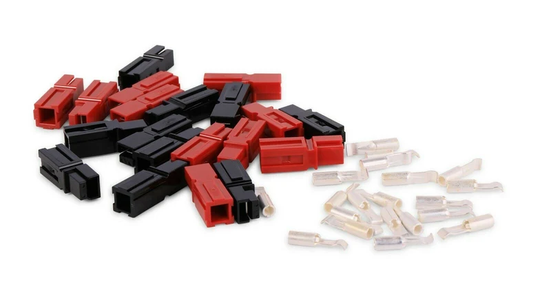 Contatti compatibili PowerPole 30A, set (20 pezzi) 10 coppie, Per apparati QRO e QRP