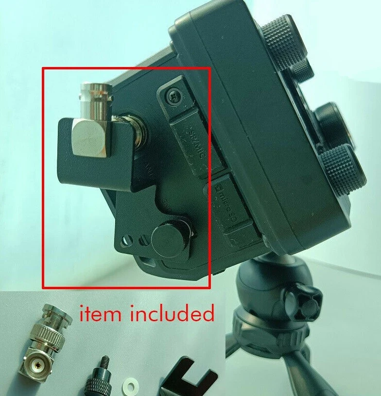 Connettore maschio/femmina BNC 90° con staffa bloccaggio per Icom IC-705 QRP