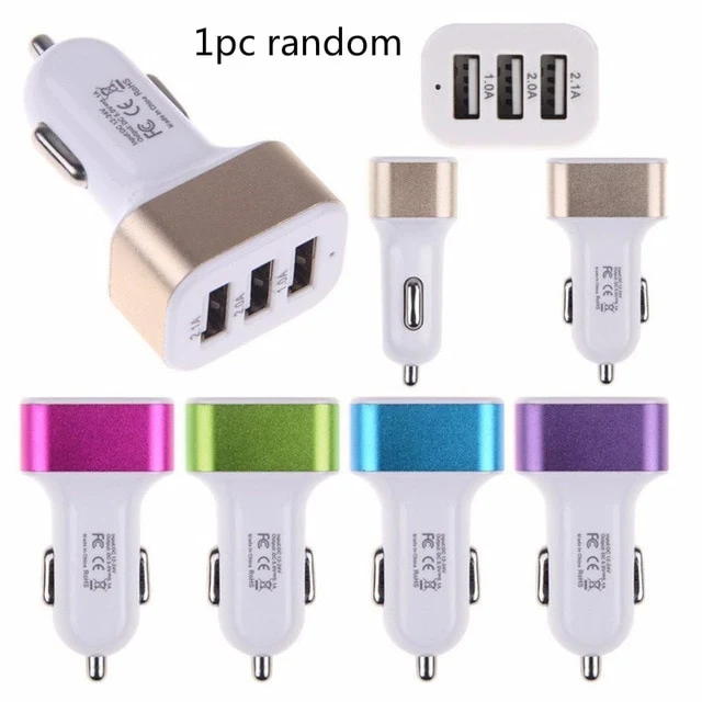 Multi-function Car Charger Dual Adapter Cigarette Lighter LED Voltmeter