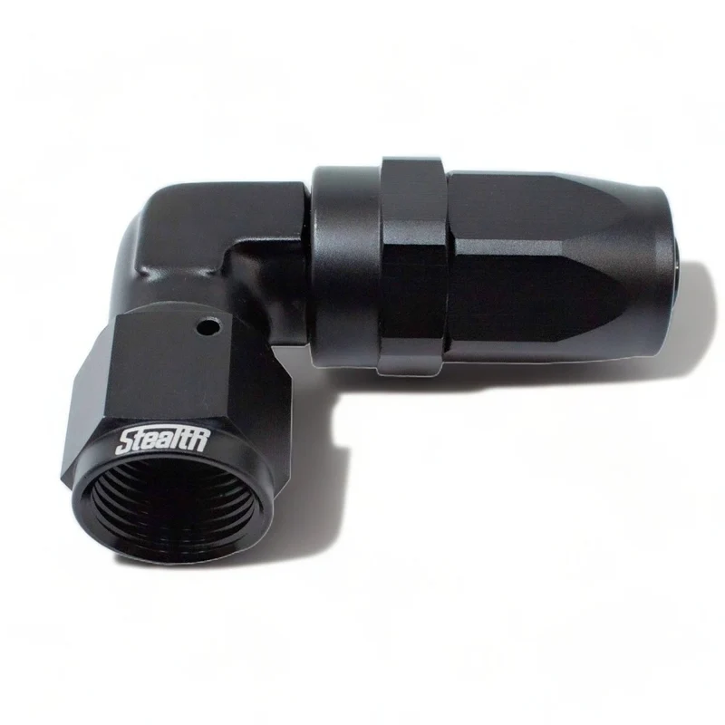 STEALTH NX-SERIES - Cruscotto con angolo di blocco di 90 gradi/raccordo AN ruotabile per nitrile/NBR (tutte le dimensioni/alluminio)