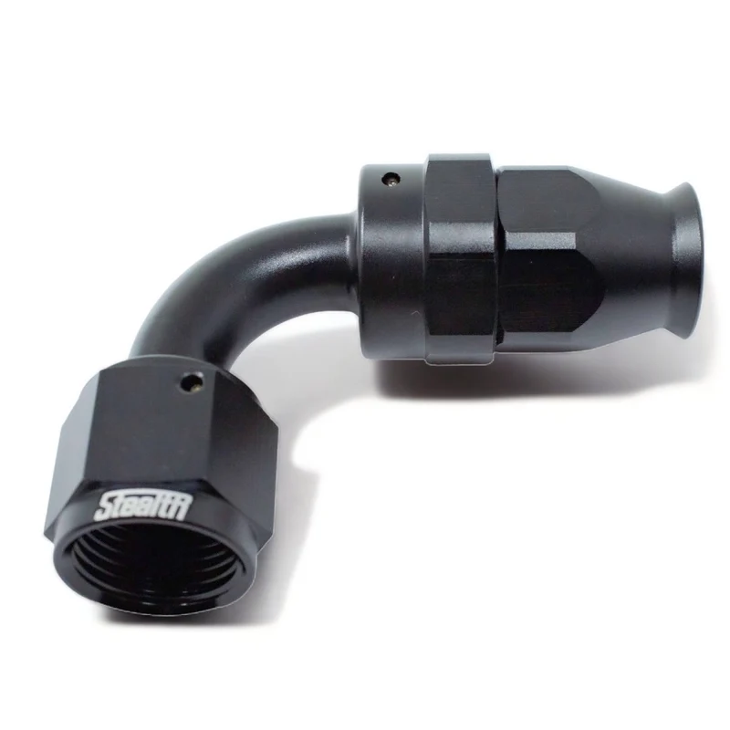 STEALTH TX-SERIES - Cruscotto a 90 gradi/raccordo AN ruotabile per PTFE (tutte le dimensioni/alluminio)