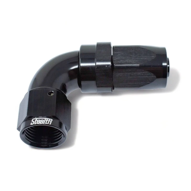 STEALTH NX-SERIES FF - Cruscotto da 90 gradi/Raccordo a flusso totale AN girevole per nitrile/NBR (tutte le dimensioni/alluminio)