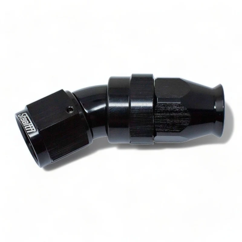 STEALTH TX-SERIES FF - raccordo da 30 gradi/AN a flusso totale ruotabile per PTFE (tutte le dimensioni/alluminio)