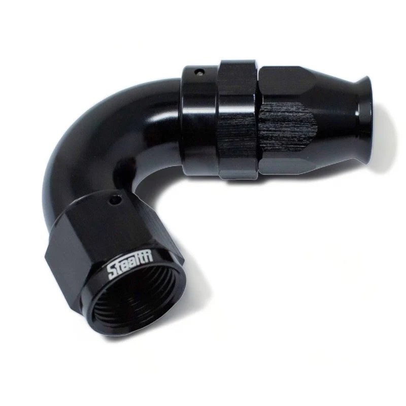 STEALTH TX-SERIES FF - raccordo da 120 gradi/AN a flusso totale ruotabile per PTFE (tutte le dimensioni/alluminio)