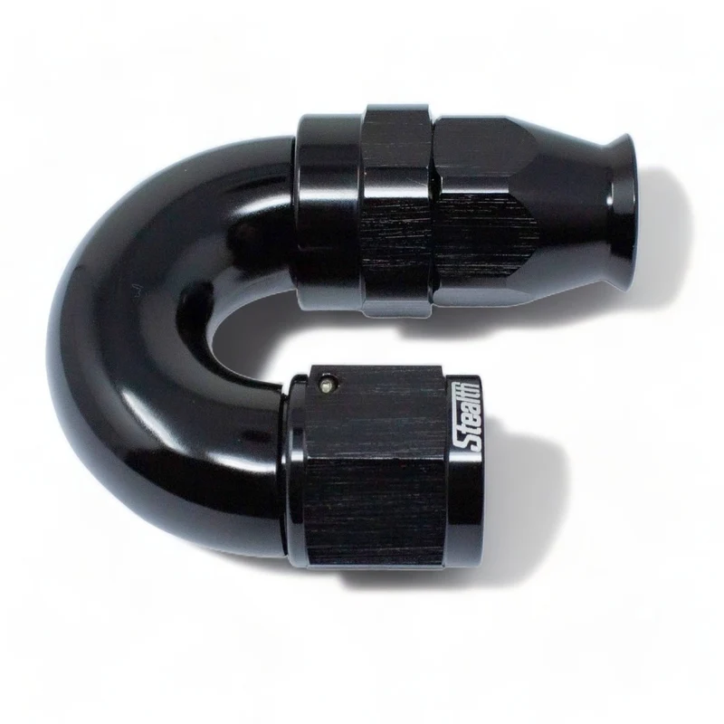 STEALTH TX-SERIES FF - raccordo da 180 gradi/AN a flusso totale ruotabile per PTFE (tutte le dimensioni/alluminio)