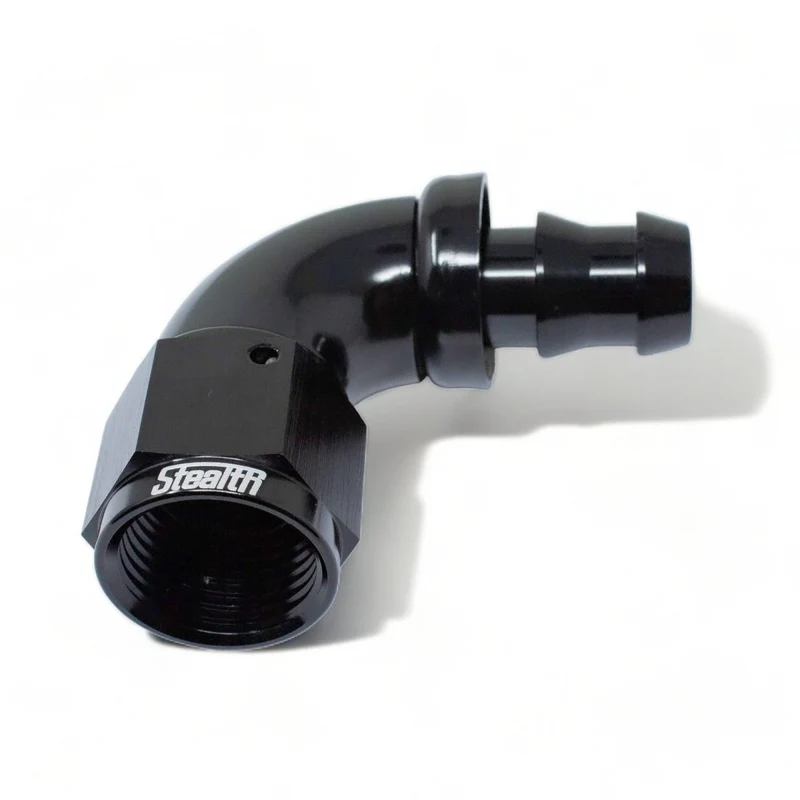 STEALTH PX-SERIES FF - Cruscotto a pressione di 90 gradi/raccordo AN ruotabile per nitrile/NBR (tutte le dimensioni/alluminio)