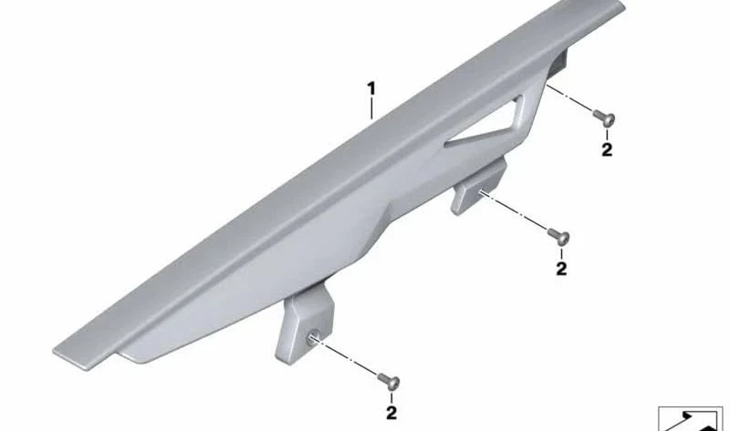 Guardacadena para motos BMW F 650 GS, F 700 GS, F 800 GS y F 800 GS Adventure OEM 46637687690 Original BMW Motorrad