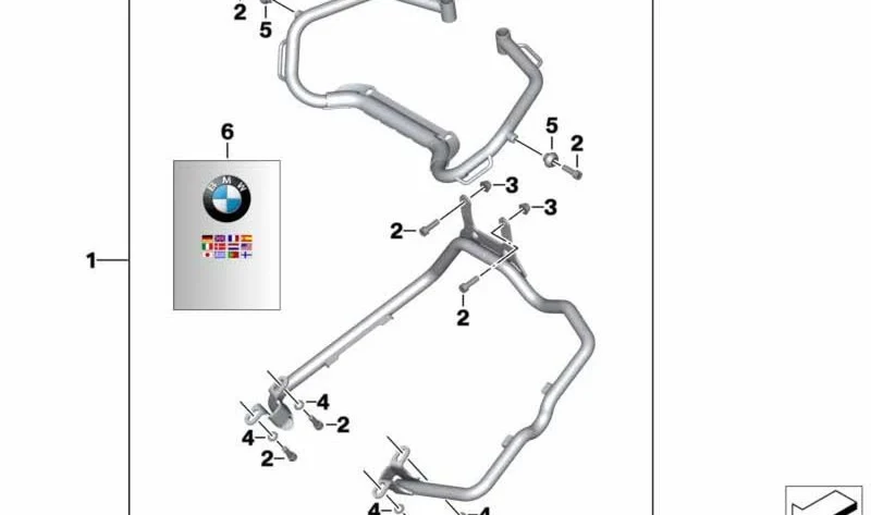 Pieza distanciadora OEM 71607704405 para motos BMW F650 GS, F700 GS, F800 GS, F850 GS y F900 GS. Original BMW Motorrad