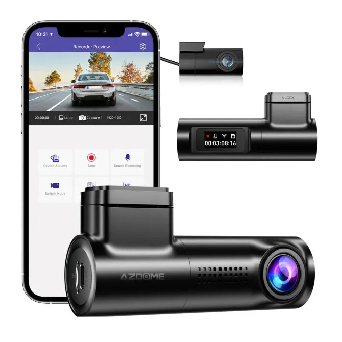 AZDome M330 Max 2CH 4K Wifi GPS dashcam