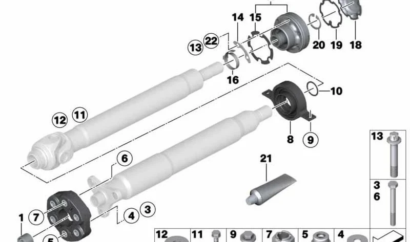 Anillo intermedio 30x36x1 mm OEM 26117514120 para BMW E46, E60, E61, E63, E64, E65, X3 E83, Z4 E85/E86 y MINI Countryman R60, Paceman R61. Original BMW y MINI