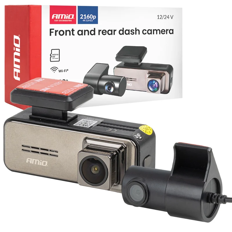 Kit completo di dash cam anteriore e posteriore con telecamera 4K+2K (Wi-Fi, WLAN, slot SD)