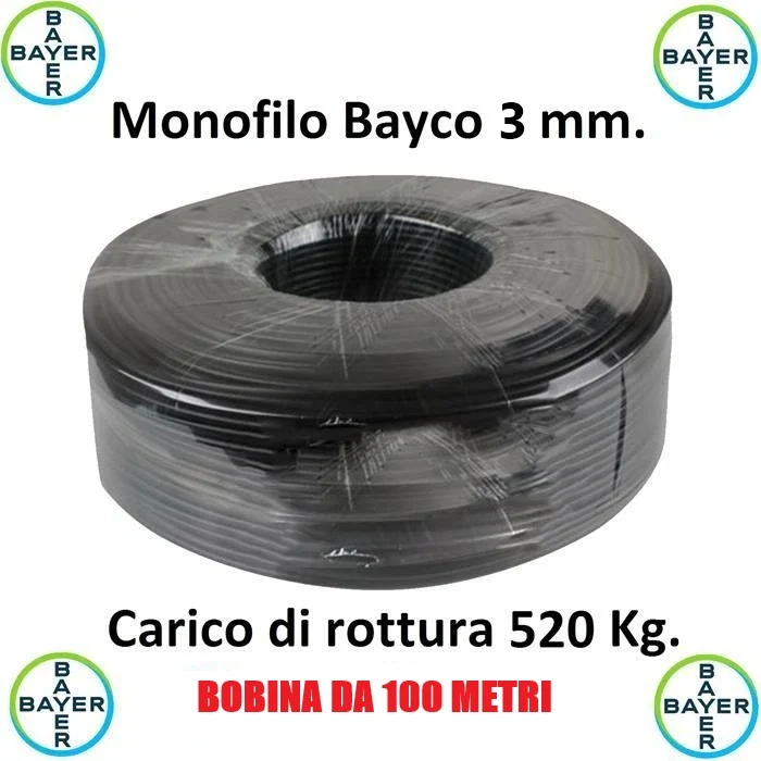 Bayco Ø 3 mm, bobina da 100 Metri | Poliammide Monofilamento Bayer| HamRadioShop