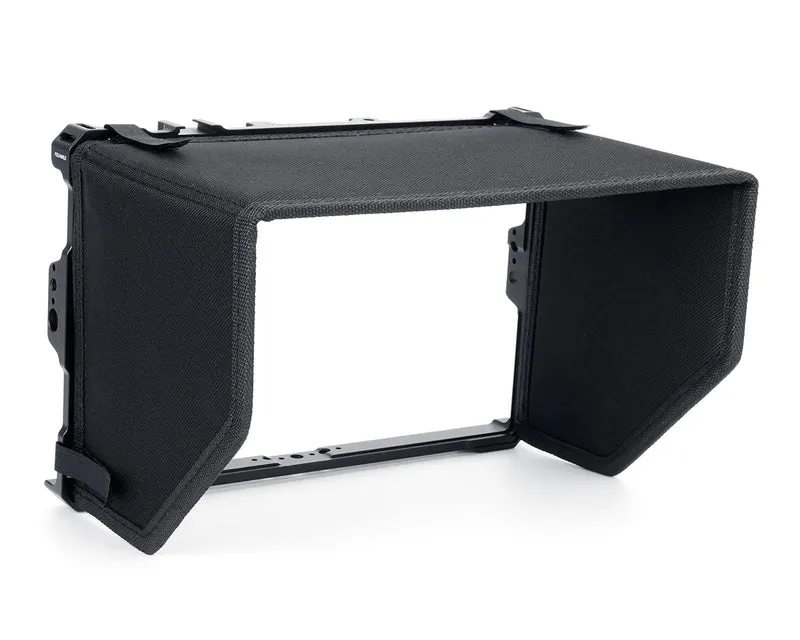 Kit gabbia per monitor da campo FEELWORLD per monitor S10 con interfacce di espansione multiple e paraluce, interamente in lega di alluminio (2005)