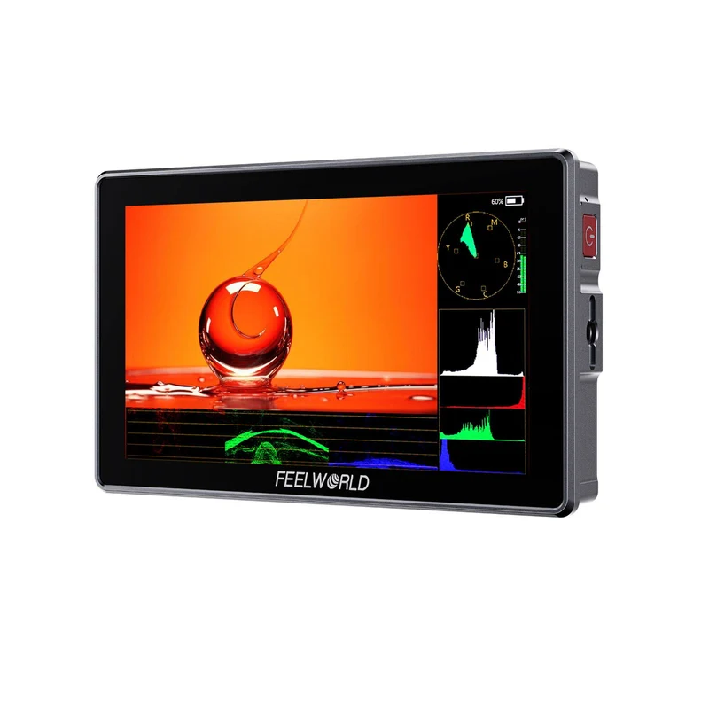 Monitor da campo per fotocamera DSLR FEELWORLD H5 da 5.5 pollici, 1200 nit, 12G SDI, HDMI 2.0, touchscreen