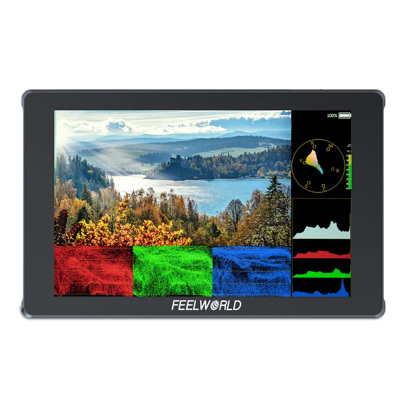FEELWORLD F7 PLUS Monitor da campo per fotocamera DSLR da 7 pollici e 1200 nit, touch screen 4K HDMI