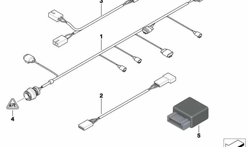 Carcasa de conector de 7 polos OEM 61131383783 para BMW Serie 3 E46 Coupé, Cabrio, M3 E46 y M3 CSL E46. Original BMW