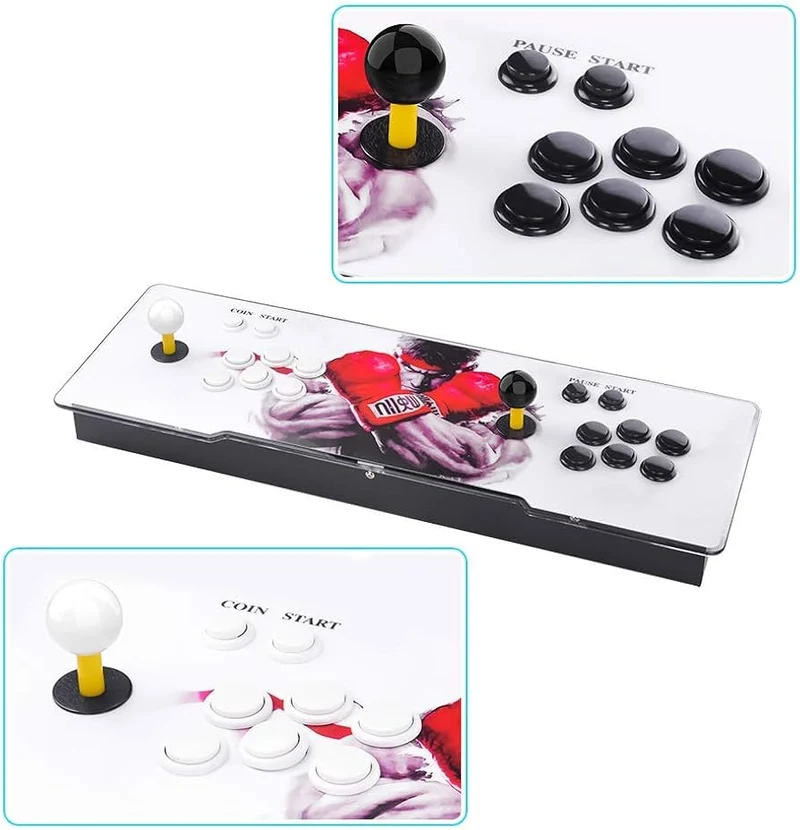 Macchina arcade DX 2 Plus con 9.800 giochi arcade i più ricordati, include 2 joystick e 6 pulsanti di gioco arcade per ogni giocatore,