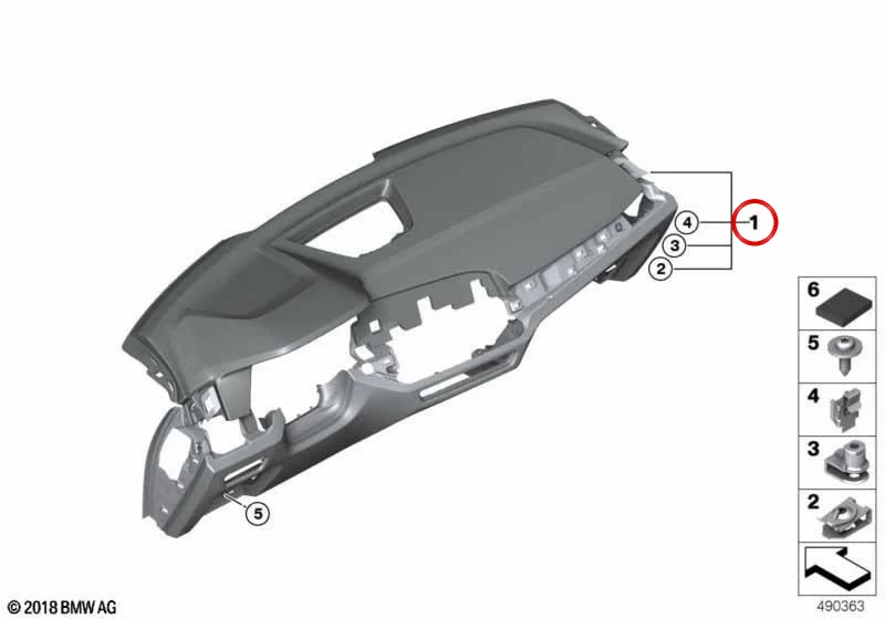 Panel de instrumentos en cuero negro/marrón OEM 51459502977 para BMW X6 M F96. Original BMW