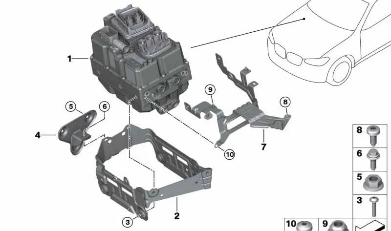 Soporte del sistema eléctrico OEM 12908652166 para BMW X3 G01 y X3 G01 LCI. Original BMW