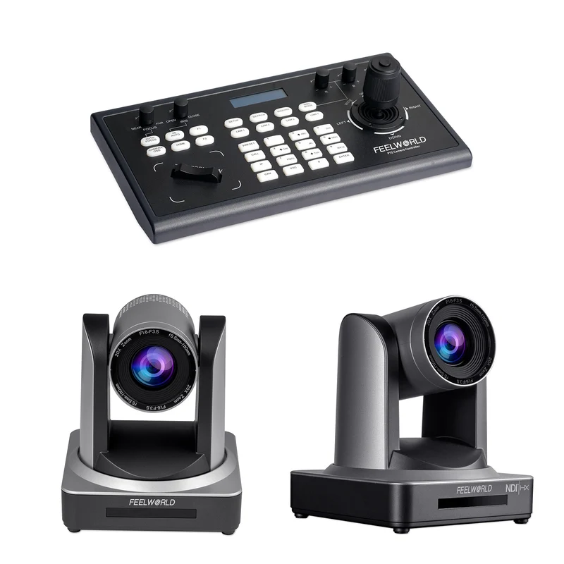 Set bundle controller PTZ FEELWORLD KBC10 e telecamera PTZ POE20X e telecamera PTZ NDI20X