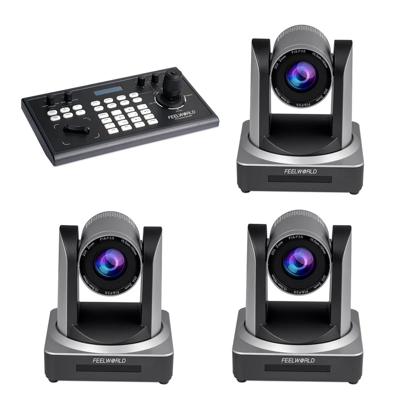 Set bundle controller PTZ FEELWORLD KBC10 e 3 telecamere PTZ POE20X