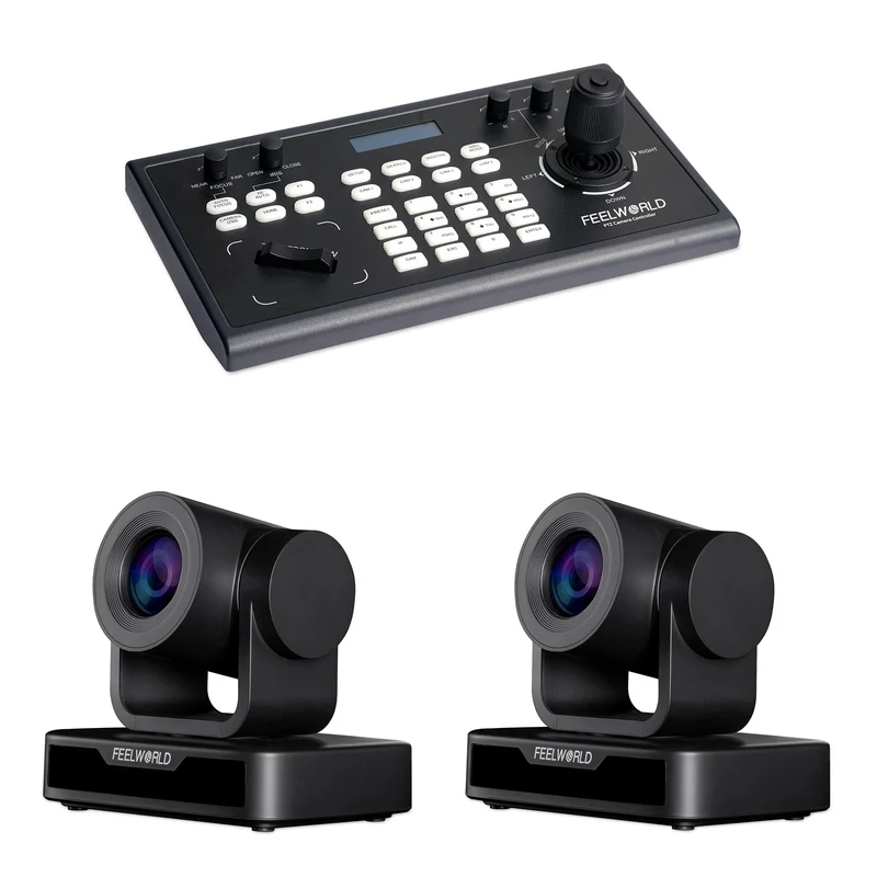 Set bundle controller PTZ FEELWORLD KBC10 e 2 telecamere PTZ USB10X