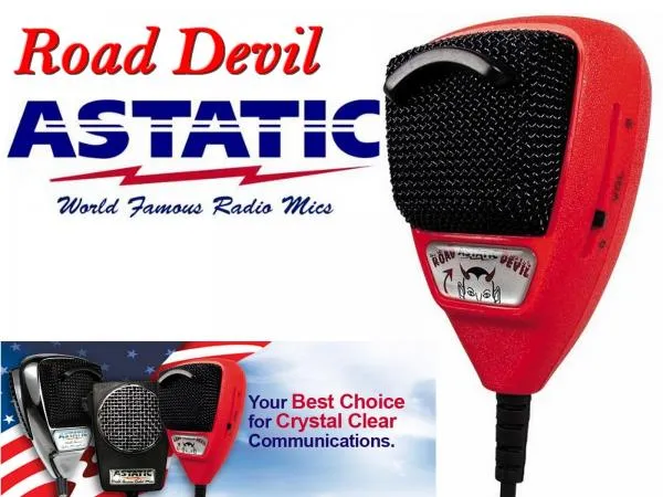ASTATIC Road Devil RD104E, microfono da palmo PREAMPLIFICATO con cancellazione dei rumori di sottofondo