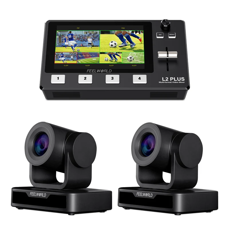 Set bundle video FEELWORLD L2 PLUS e 2 telecamere PTZ USB10X
