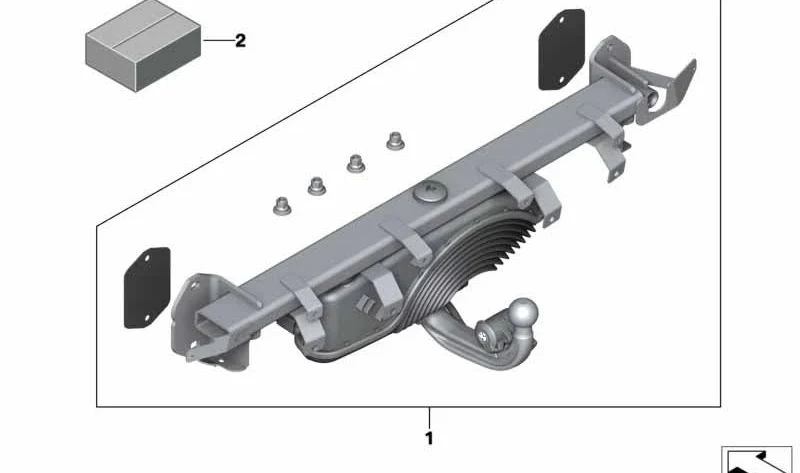 Kit de reequipamiento para enganche de remolque eléctrico giratorio OEM 71605B36F14 para BMW XM G09. Original BMW