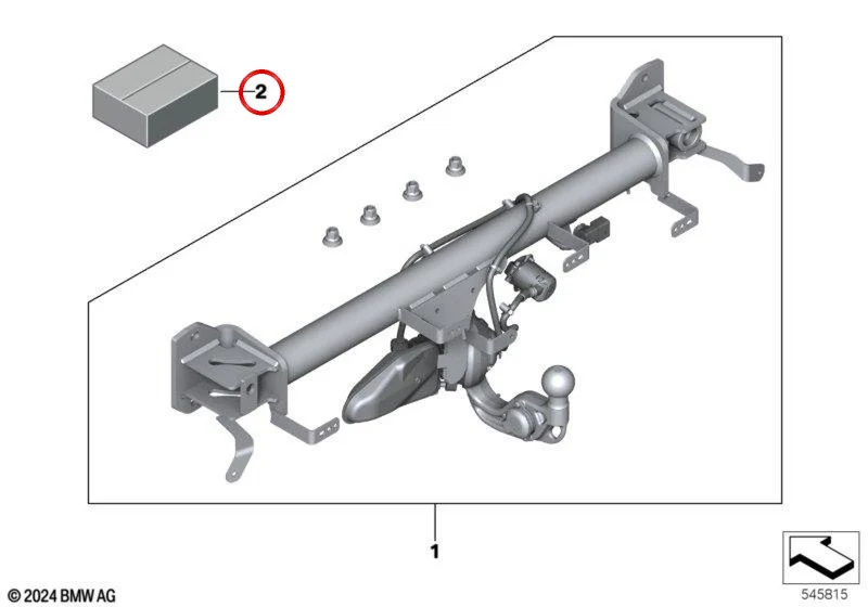 Juego de reequipamiento de piezas eléctricas adicionales OEM 71605B60240 para BMW Serie 5 Touring G61 y M5 Touring G99. Original BMW