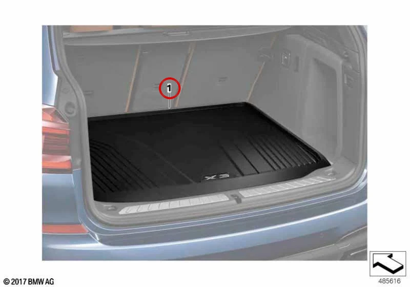 Alfombrilla de maletero OEM 51475A20680 para BMW X3 G01, X3 M F97 y X3 G01 LCI. Original BMW