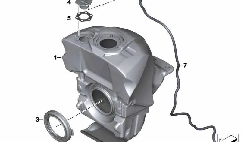 Depósito de combustible OEM 16117711999 para motos BMW K1200 R, K1200 R Sport y K1300 R. Original BMW Motorrad.