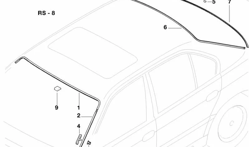 Recubrimiento superior OEM 51318162826 para BMW Serie 8 E31 y Serie 7 E38. Original BMW