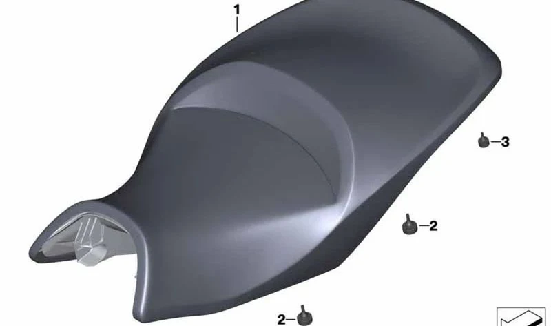 Asiento bajo negro OEM 52539829808 para motos BMW K 1600 Bagger K61 desde 10/2021. Original BMW Motorrad.