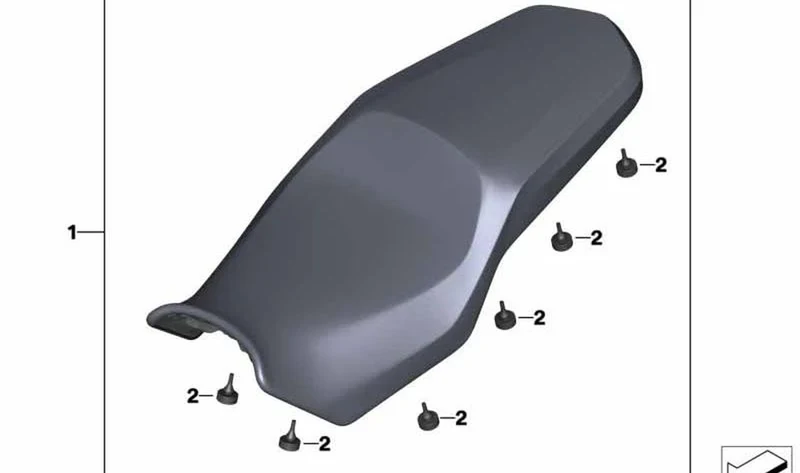 Banco de asiento negro OEM 52539480746 para motos BMW F 900 R, F 900 R A2, F 900 R 25, F 900 R A2 25 Original BMW Motorrad