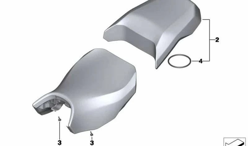 Asiento del conductor Komfort alto calefactado OEM 52539457786 para motos BMW R 1200 GS, R 1250 GS (K50). Original BMW Motorrad.