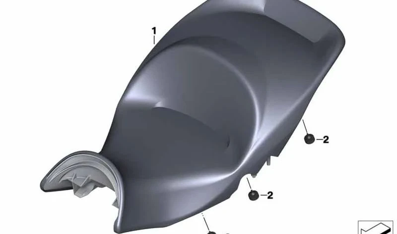 Asiento alto color negro OEM 52538566495 para motos BMW K 1600 Bagger K61 (2017-2021). Original BMW Motorrad.