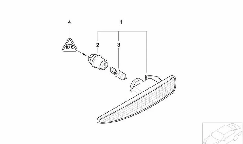 Lámpara incandescente amarilla 12V 5W OEM 63217160798 para MINI R50, R53, R55 Clubman, R56, F55, F56, F57, R60 Countryman, F60 Countryman, R61 Paceman... y más. Original MINI