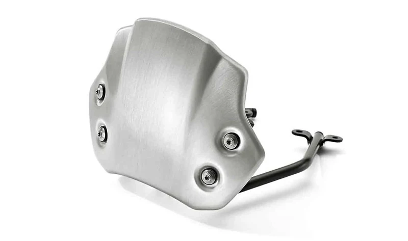 Parabrisas de aluminio cepillado OEM 77338559576 para motos BMW R nineT, R nineT Pure, R nineT Scrambler, R 12 nineT… y más. Original BMW Motorrad