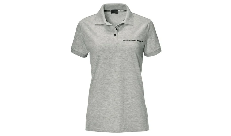 Polo de manga corta para mujer gris talla L OEM 76617109736 para motos BMW. Original BMW Motorrad