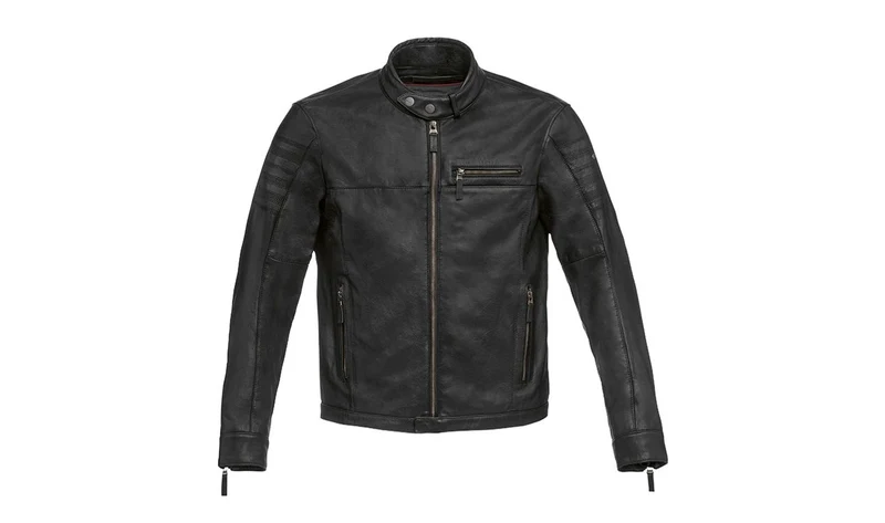 Chaqueta de cuero Westend para hombre negra talla 66 OEM 76125A8C8E8 para motos BMW. Original BMW Motorrad.